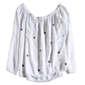 Cloth & Stone Anthropologie Off The Shoulder Stars Blouse Small